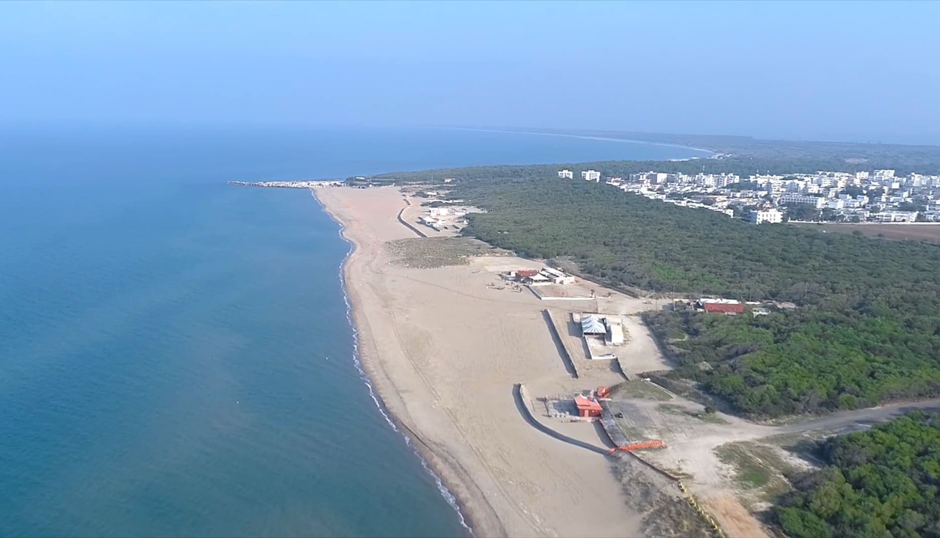 Wide sandy beach at Marina di Lesina